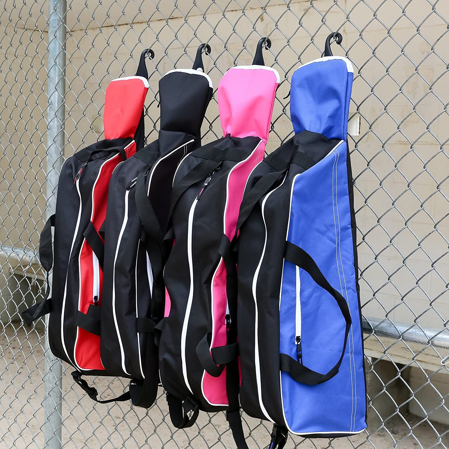 Baseball Tote Bag - Premium Carrying Solution for Baseball, T-Ball, and Softball Equipment for All Ages | Accommodates Bat, Helmet, Glove, and Shoes | Includes Fence Hook