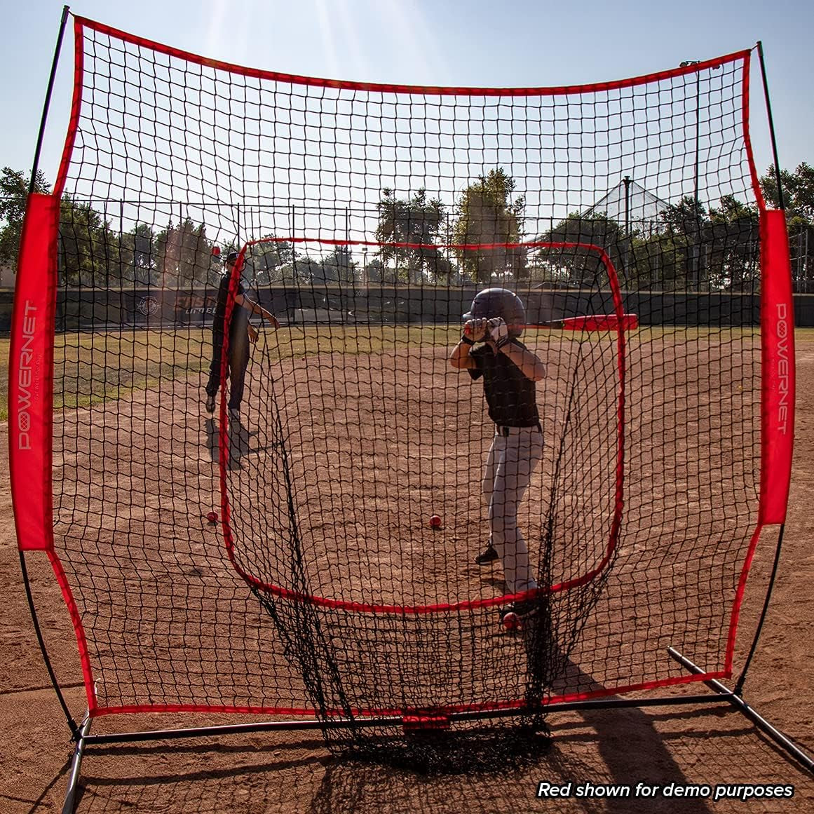 7X7 Baseball and Softball Practice Net with Accessories for Pitching, Batting, and Fielding Training