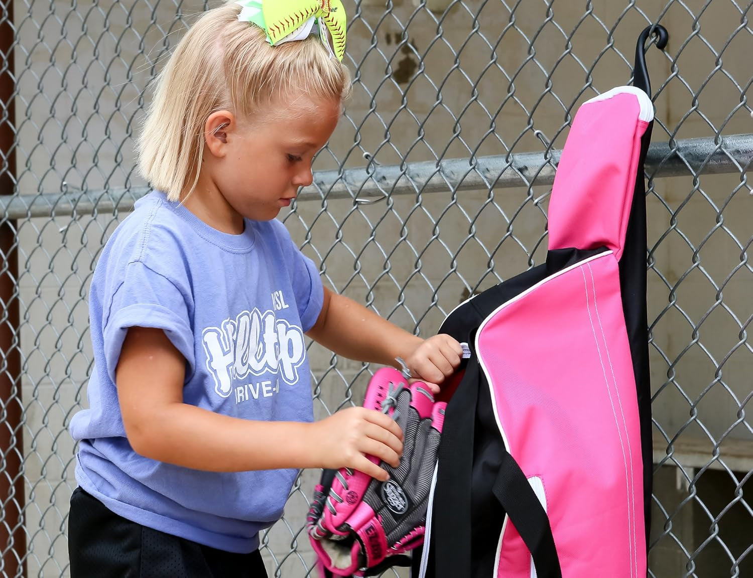 Baseball Tote Bag - Premium Carrying Solution for Baseball, T-Ball, and Softball Equipment for All Ages | Accommodates Bat, Helmet, Glove, and Shoes | Includes Fence Hook