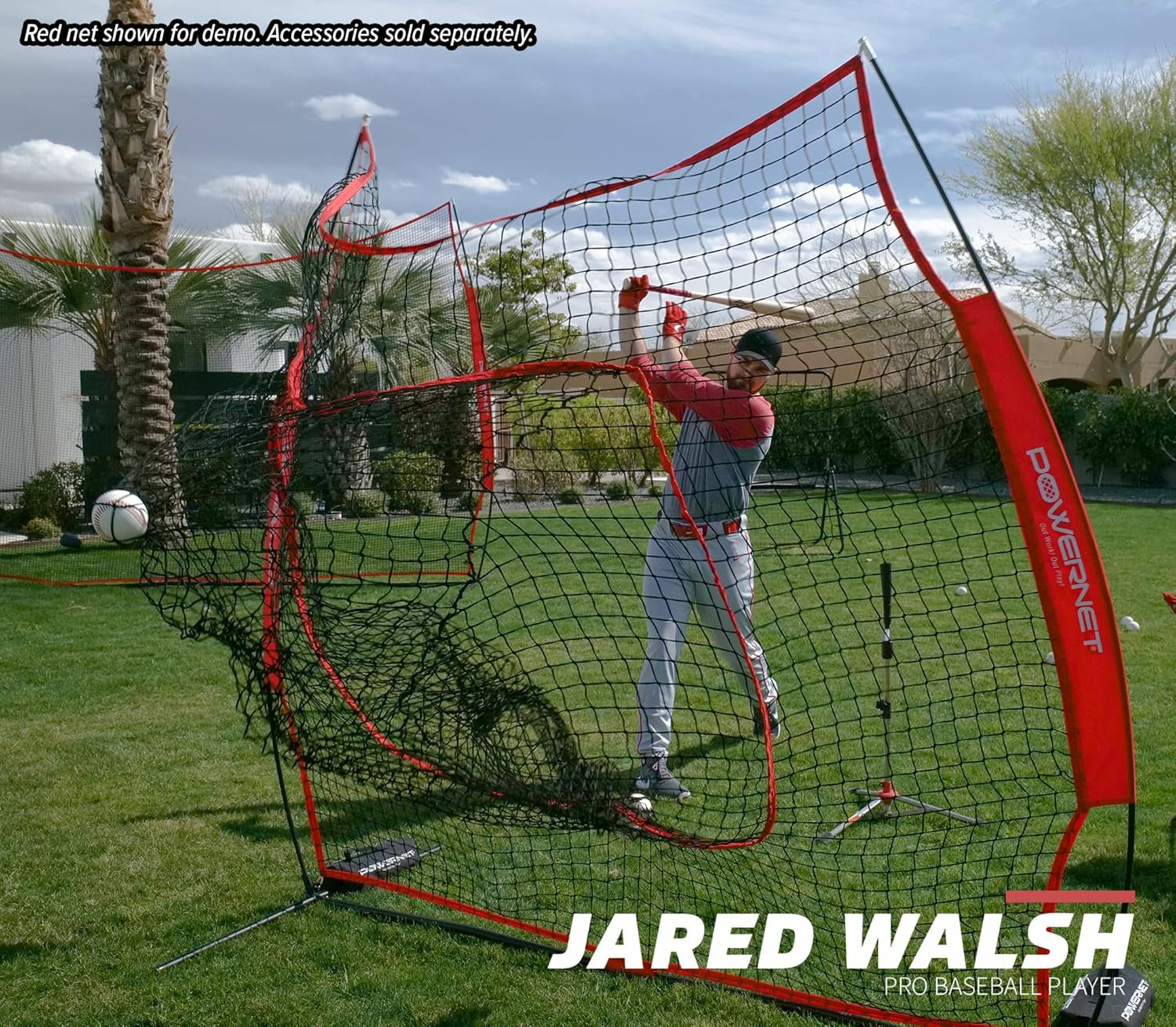 7X7 Baseball and Softball Practice Net with Accessories for Pitching, Batting, and Fielding Training