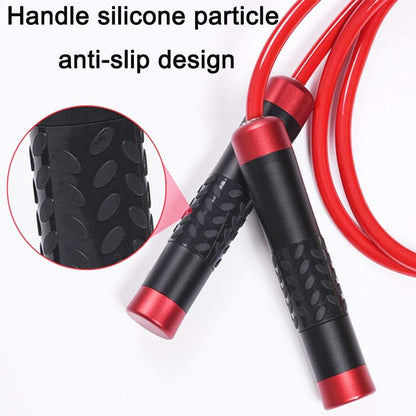 Weighted Jump Rope for Fitness - Adjustable PVC Rope with Ball Bearing Aluminum Handle for Crossfit, Boxing, and MMA Training