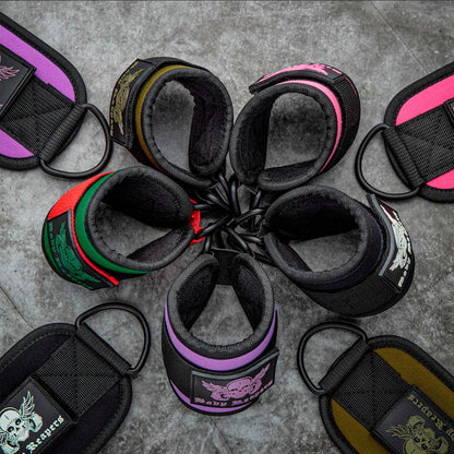 Adjustable Ankle Strap for Cable Machines - Durable Double D-Rings & Cushioned Design for Enhanced Comfort in Glute, Leg, and Lower Body Workouts
