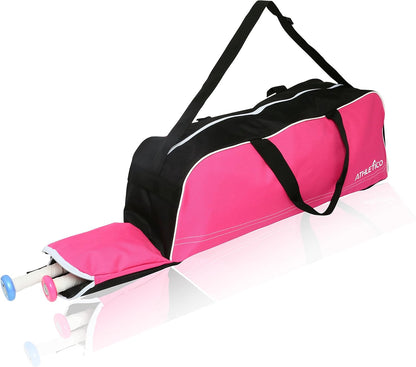 Baseball Tote Bag - Premium Carrying Solution for Baseball, T-Ball, and Softball Equipment for All Ages | Accommodates Bat, Helmet, Glove, and Shoes | Includes Fence Hook